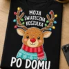 Koszulka z krótkim motywem – Moja Świąteczna Koszulka Po Domu – śmieszna koszulka z nadrukiem